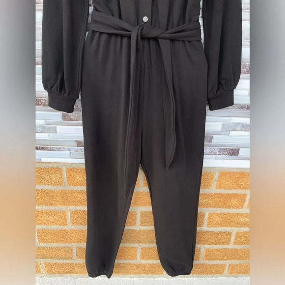 Zara Button Front Belted Jogger Jumpsuit small - Picture 9 of 10